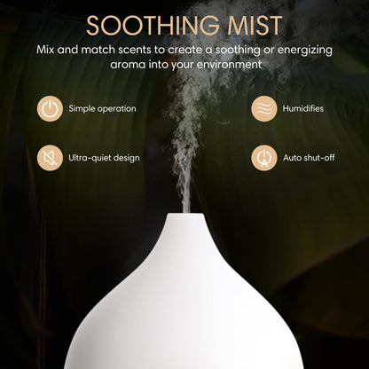 Essential Oil Diffuser, Cool Mist Humidifier with Warm White Lights, for Office Hom