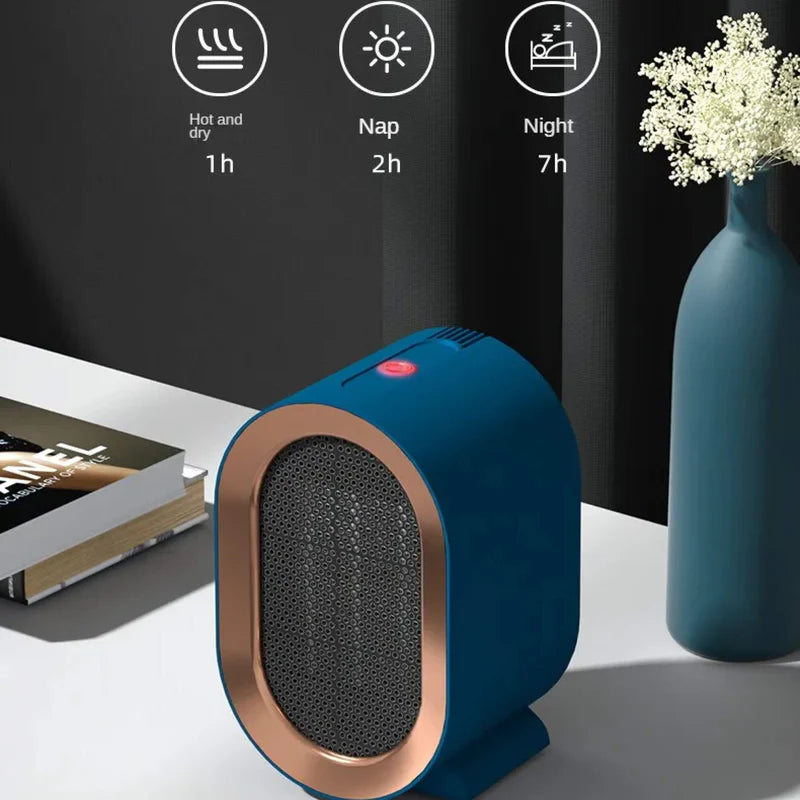 Compact Ceramic Space Heater | Portable Desktop Design with Safety Features