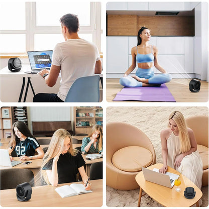 Portable Desk Fan - 5 Speed Rechargeable Battery Operated Fan, 4000Mah 17H Cooling