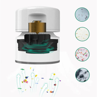 Desktop Mini Vacuum Cleaner USB Rechargeable Office Home Portable Paper Cleaner(White)