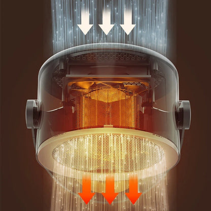 Intelligent Portable Desk Heater, Fast Heating Warm Air Blower with 90° Adjustable Angle